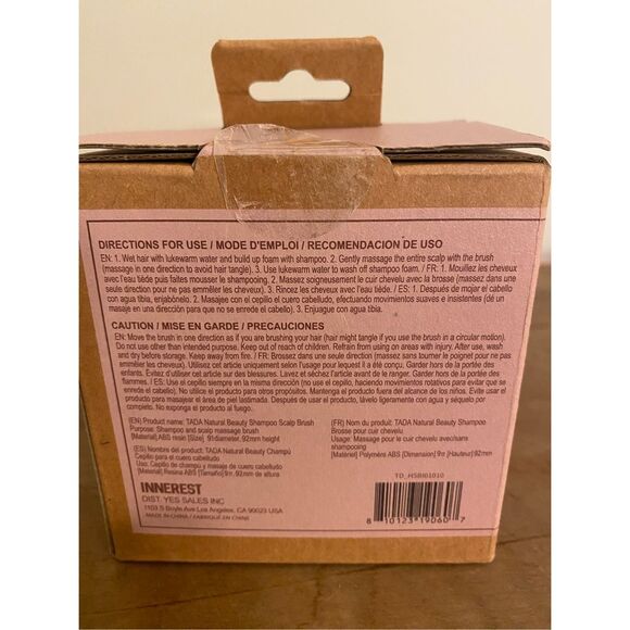 Tada long bristle shampoo scalp brush pink hair - Picture 4 of 6